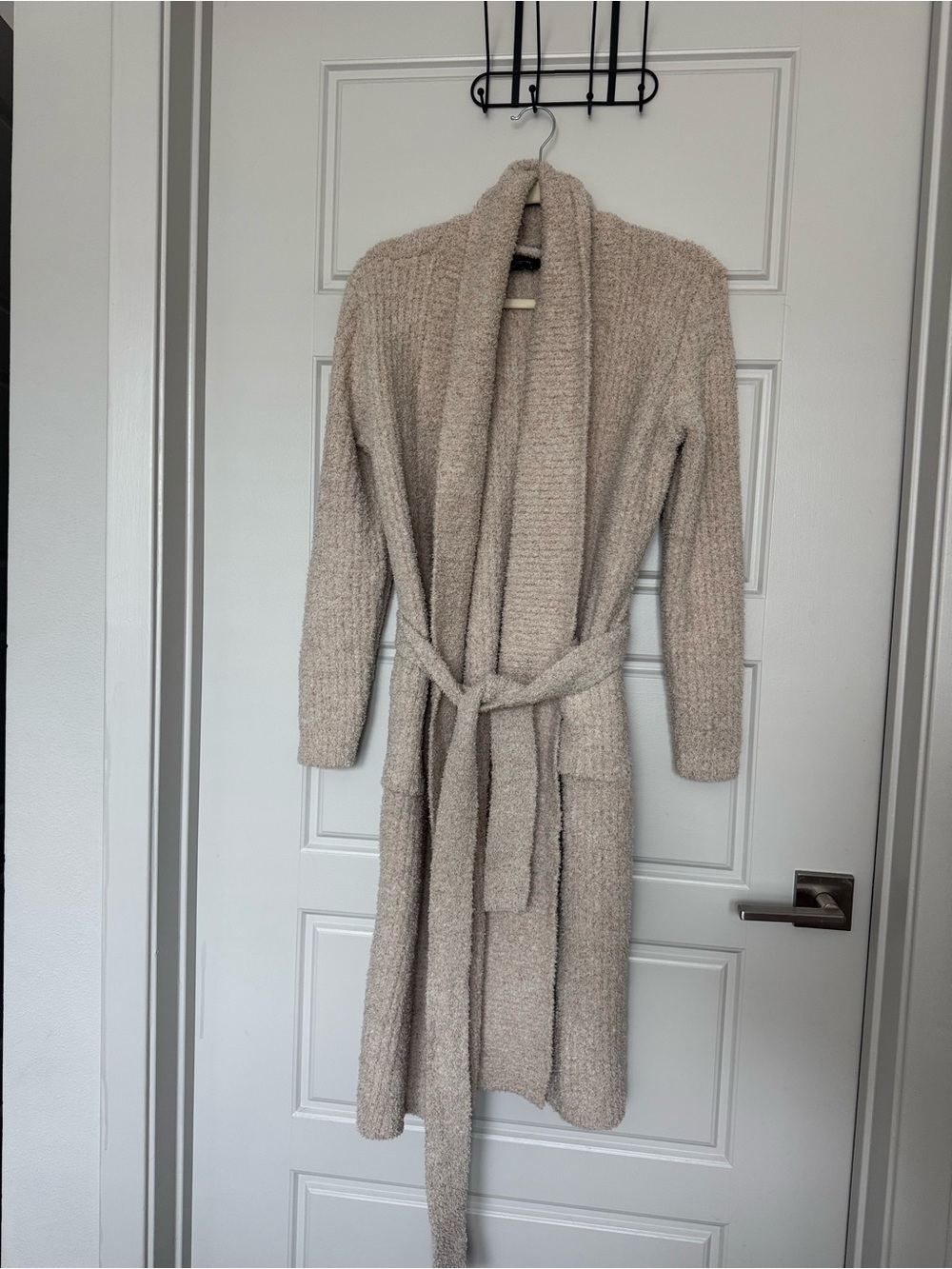 Cozy Long Open-Front Belted Robe